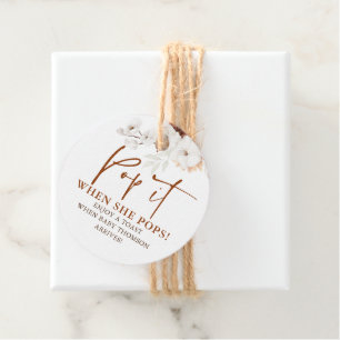 Étiquettes Cadeau Pop It When Shen Pops Terracotta Boho Baby shower