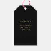 Étiquettes-cadeau Pop le champagne je change mon nom de famille ! (Dos)