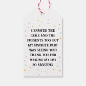 Étiquettes-cadeau Pop On Plus Anniversaire Merci De Fête (Dos)