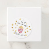 Étiquettes Cadeau Popcorn Baby shower Pop it Quand elle pop (En situation)