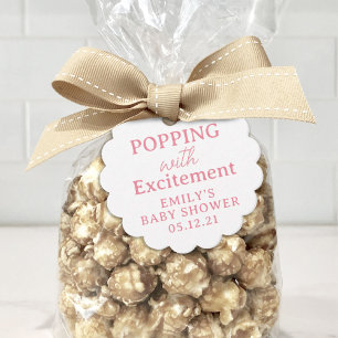Étiquettes Cadeau Popcorn Baby shower Popping avec excitation