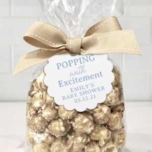Étiquettes Cadeau Popcorn Baby shower Popping avec excitation