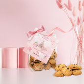 Étiquettes Cadeau Popcorn rose et Pyjamas Swood fête d'anniversaire