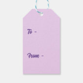 Étiquettes-cadeau Poppies violettes roses Fleur violet mauve mauve (Dos)