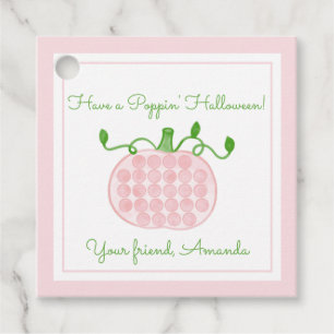 Étiquettes Cadeau Poppin Halloween Pop It Citrouille Kids Halloween