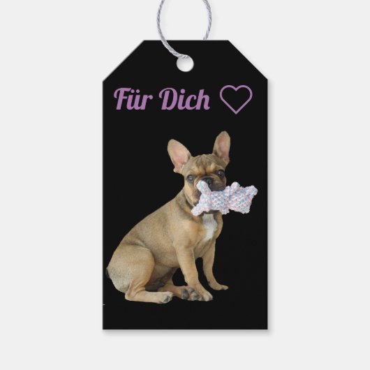 Étiquettes-cadeau Porte-cadeau Bouledogue Français (Devant)