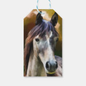 Étiquettes-cadeau Portrait de cheval numérique merci (Dos)