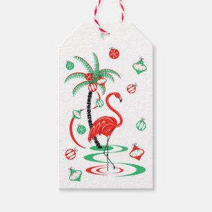 Étiquettes-cadeau Portrait de l'étiquette-cadeau Red Christmas Flam