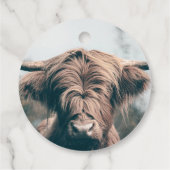 Étiquettes Cadeau Portrait de vache Highland (Dos)