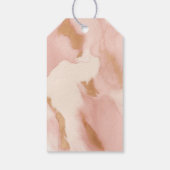 Étiquettes-cadeau Poster de animal de vache rose (Dos)