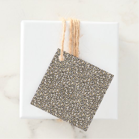 Étiquettes Cadeau Poster de animal Leopard Chic Neutral (En situation)