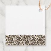 Étiquettes Cadeau Poster de animal Leopard Chic Neutral (Dos)