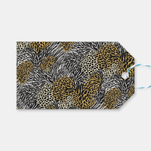 Étiquettes-cadeau Poster de animal mixte Zebra Leopard Tiger Impress