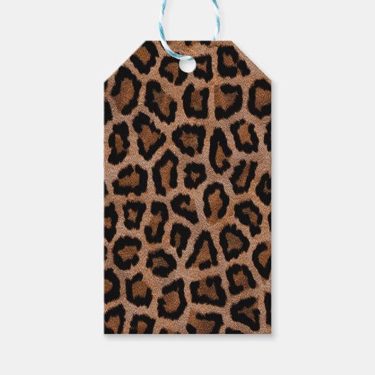 Étiquettes-cadeau Poster de animal Motif Leopard classique (Devant)