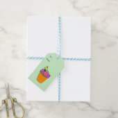 Étiquettes-cadeau Pot de fleurs fantaisiste avec abeille (Avec de laficelle)