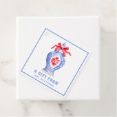 Étiquettes Cadeau Pot de gingembre avec Bow rouge Personnalisé (En situation)