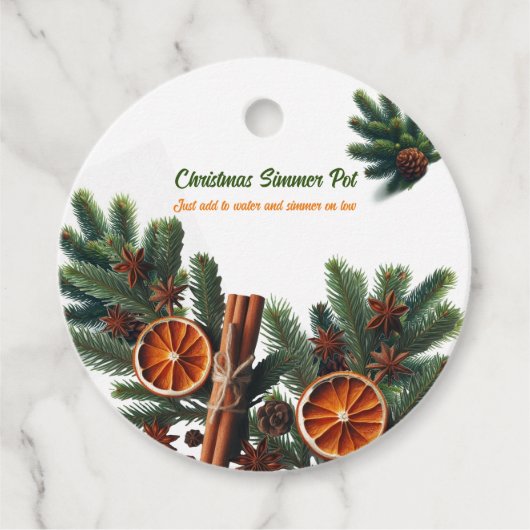 Étiquettes Cadeau Pot-pourri de Noël à chauffer (Devant)