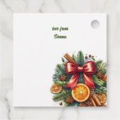 Étiquettes Cadeau Pot-pourri de Noël à chauffer (Dos)
