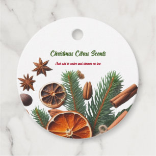 Étiquettes Cadeau Pot-pourri de Noël au Citrus