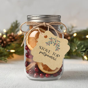 Étiquettes Cadeau Pot-pourri de Noël fait maison pour la cuisson sur
