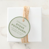 Étiquettes Cadeau Pot-pourri rustique de Noël pour poêle (En situation)