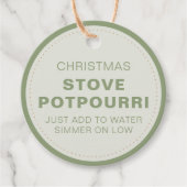 Étiquettes Cadeau Pot-pourri rustique de Noël pour poêle (Devant)