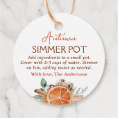 Étiquettes Cadeau Pot Simmer Automne Pot Automne Potpourri Simmerer  (Dos)