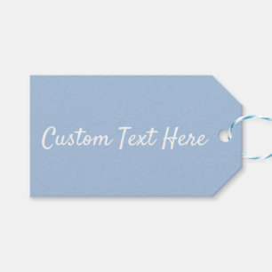 Étiquettes-cadeau Poudre bleu doux Pastel couleur solide