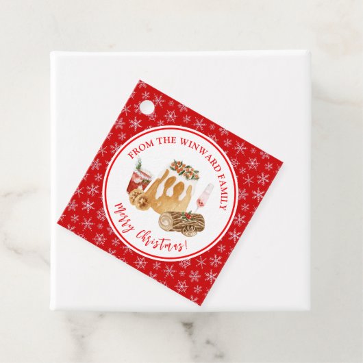 Étiquettes Cadeau Poulet de Noël (En situation)