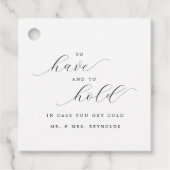 Étiquettes Cadeau Pour Avoir Et Tenir En Coque Vous Obtenez Mariage  (Devant)