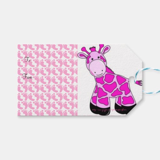 Étiquettes-cadeau "Pour bébé" (Devant (Horizontal))