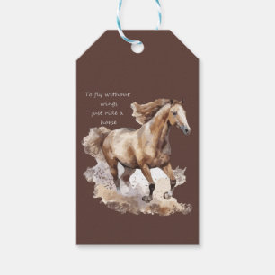 Étiquettes-cadeau Pour voler sans ailes Il suffit de faire un cheval