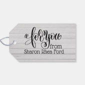 Étiquettes-cadeau Pour vous avec amour (Dos (Horizontal))