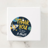 ÉTIQUETTES CADEAU PREMIER ANNIVERSAIRE, ANNIVERSAIRE SPATIAL, BLAST (En situation)