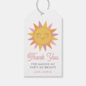 Étiquettes-cadeau Premier anniversaire de soleil mignon (Devant)