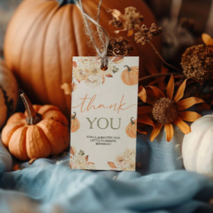 Étiquettes-cadeau Premier anniversaire du petit Citrouille