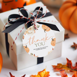 Étiquettes Cadeau Premier anniversaire du petit Citrouille