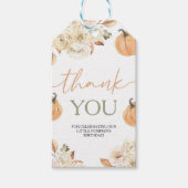 Étiquettes-cadeau Premier anniversaire du petit Citrouille (Devant)