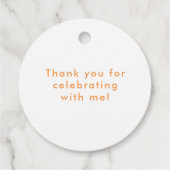 Étiquettes Cadeau Premier anniversaire d'un bébé petit Citrouille (Dos)