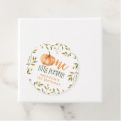 Étiquettes Cadeau Premier anniversaire d'un bébé petit Citrouille (En situation)