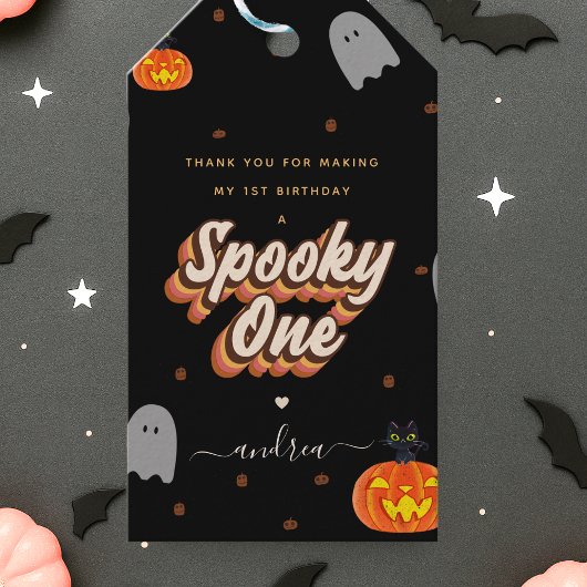 Étiquettes Cadeau Premier Anniversaire Halloween E
