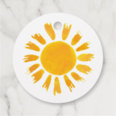 Étiquettes Cadeau Premier anniversaire Merci du soleil (Dos)