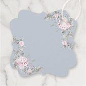 Étiquettes Cadeau Premier communion fille cercle floral (Dos)