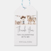 Étiquettes-cadeau Premier Rodéo 1er anniversaire Merci (Devant)