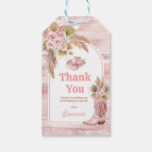 Étiquettes-cadeau Premier Rodéo Boho Rose 1er Anniversaire (Dos)