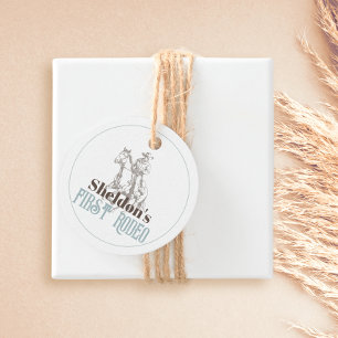 Étiquettes Cadeau Premier Rodeo Cowboy Western Boy 1er anniversaire
