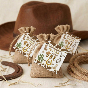 Étiquettes Cadeau Premier Rodéo Fête d'anniversaire Cowboy Boys 1 an