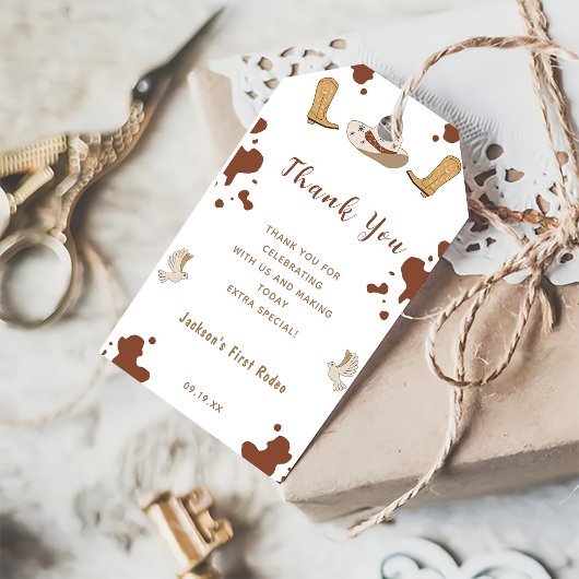 Étiquettes-cadeau Premier Rodeo Western Cowboy