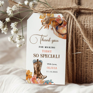 Étiquettes-cadeau Premier Rodéo Western Girl 1er Anniversaire