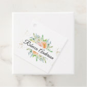 Étiquettes Cadeau Première Communion, Baptême Floral Élégant (En situation)